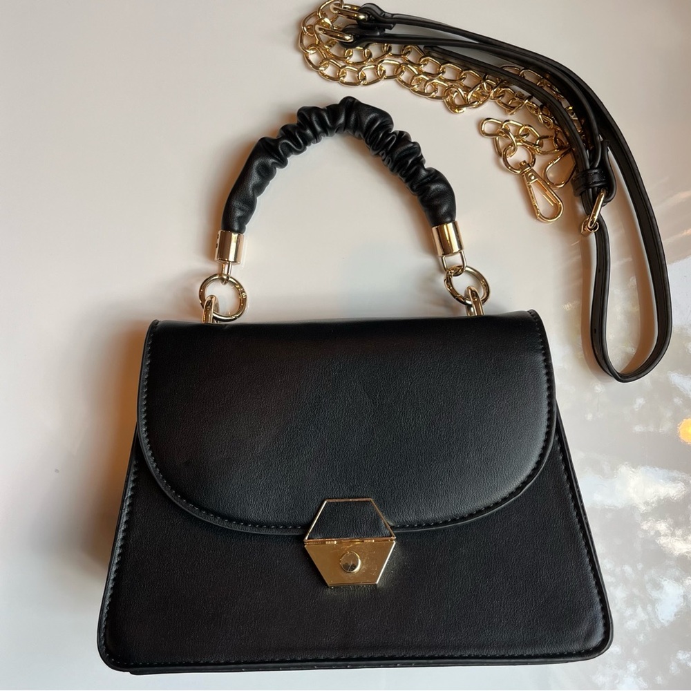 Faux leather handbag